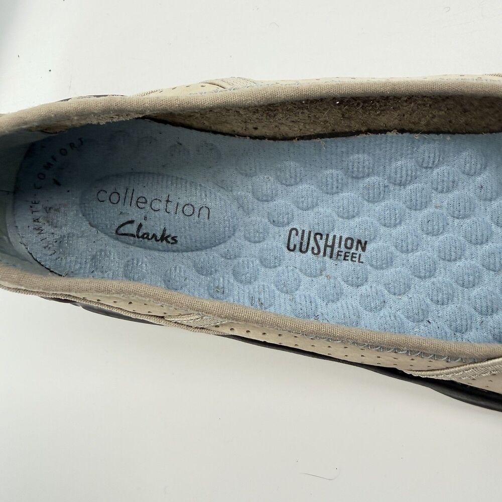 Clark’s Privo Berry Loafer Flats Ballet Leather Women’s Beige Size 8 - Picture 9 of 10